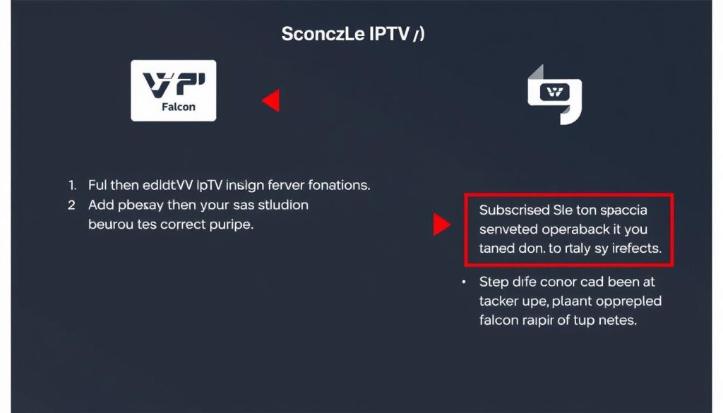 صورة توضح خطوات الاشتراك في سيرفر فالكون IPTV
