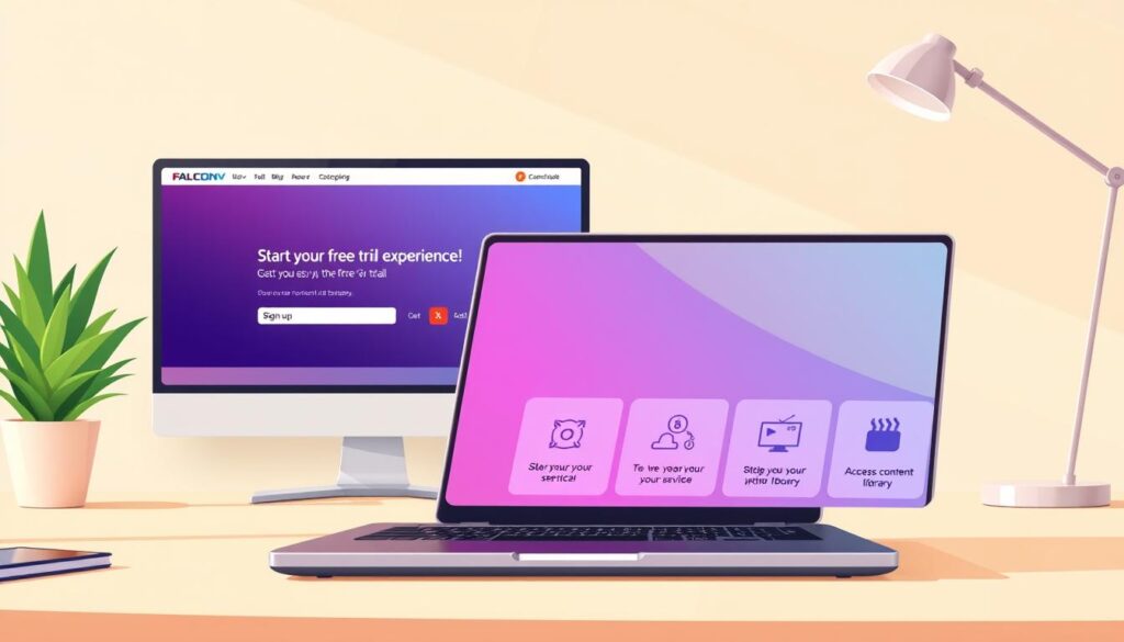 خطوات الحصول على تجربة مجانية خطوات الحصول على تجربة مجانية