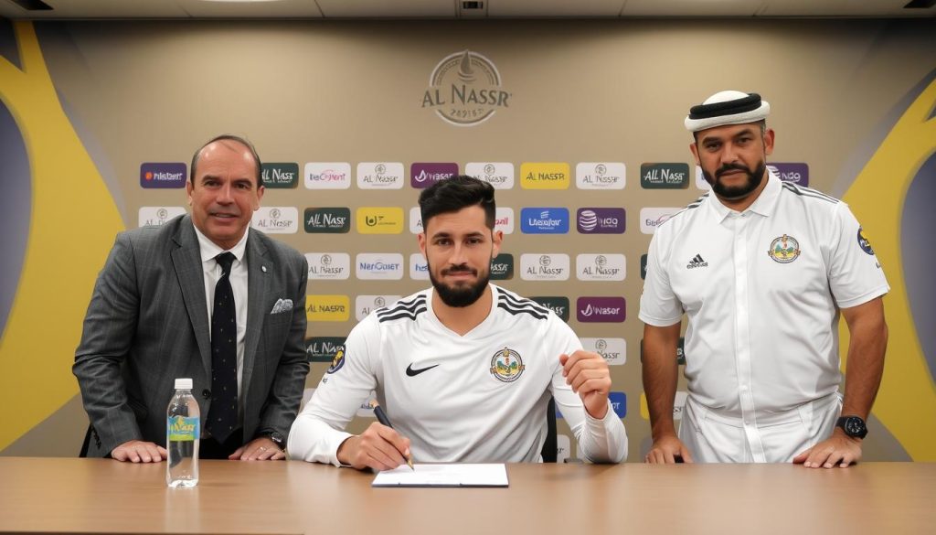 إينيجو مارتينيز خلال توقيعه في الانتقالات الصيفية للاندية السعودية 2025