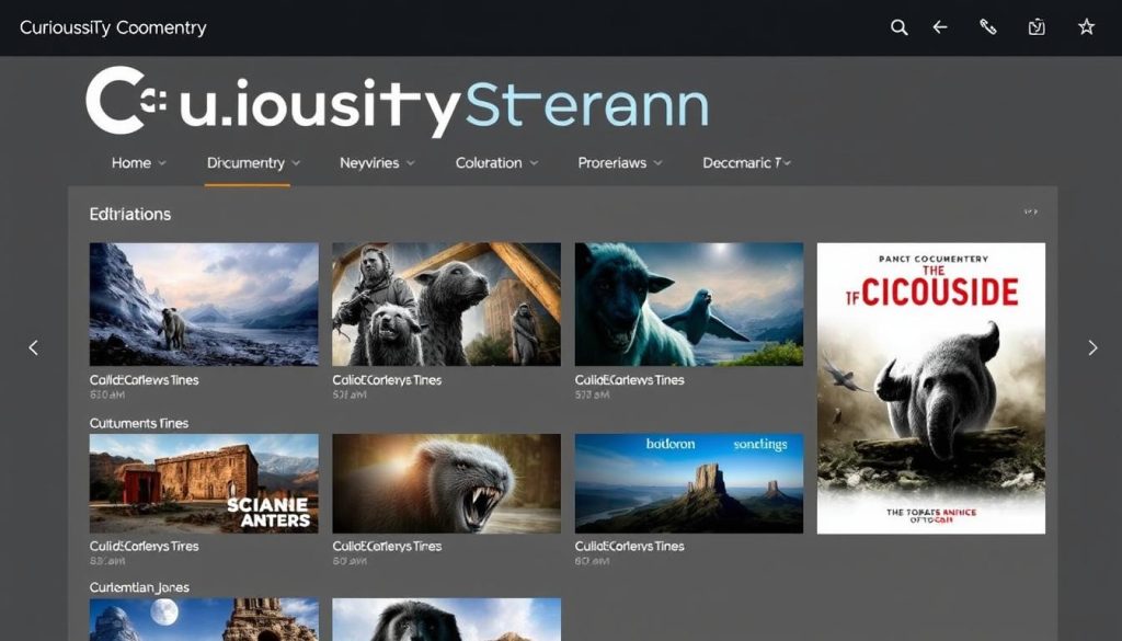 واجهة قناة CuriosityStream للمحتوى الوثائقي للبالغين +18