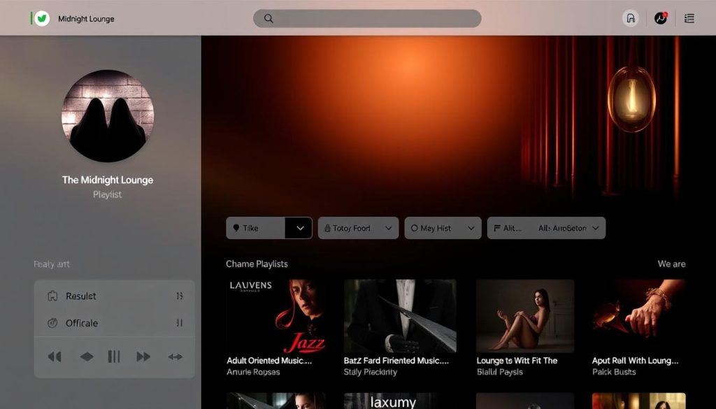 واجهة قناة Midnight Lounge للمحتوى الموسيقي للبالغين +18