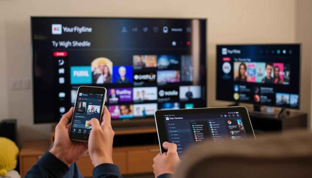 شخص يستخدم تقنيات متطورة لمتابعة أفضل برامج التلفزيون 2025 شخص يستخدم تقنيات متطورة لمتابعة أفضل برامج التلفزيون 2025