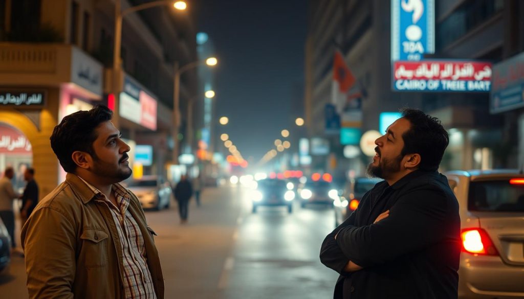 محمد هنيدي وأمير كرارة في مشهد من فيلم ليلة القاهرة