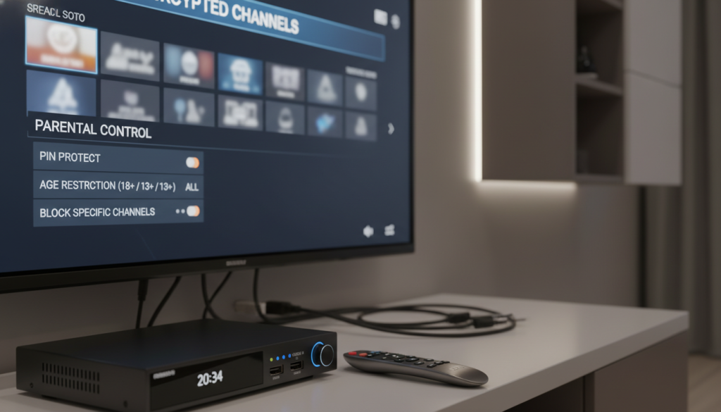 جهاز استقبال تلفزيوني مع قائمة قنوات افضل قنوات اباحية للبالغين +18 مشفرة