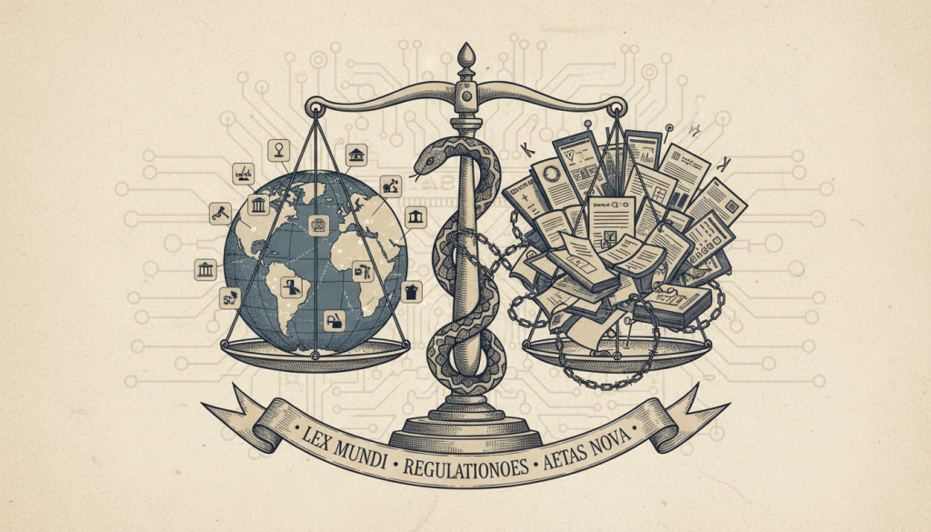 رسم توضيحي للتحديات القانونية المرتبطة بأضخم مكتبة أفلام إباحية للبالغين