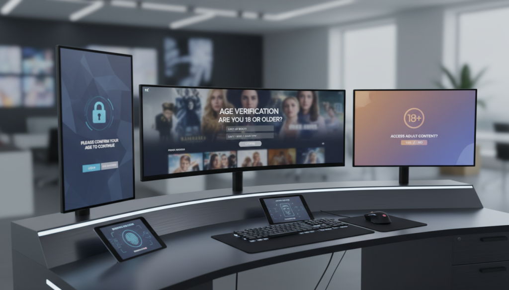 شاشات متعددة تعرض منصات مختلفة لقنوات افضل قنوات اباحية للبالغين +18