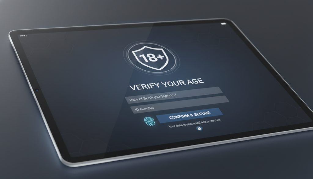 شاشة تظهر رمز تحقق من العمر للوصول إلى محتوى افضل قنوات اباحية للبالغين +18