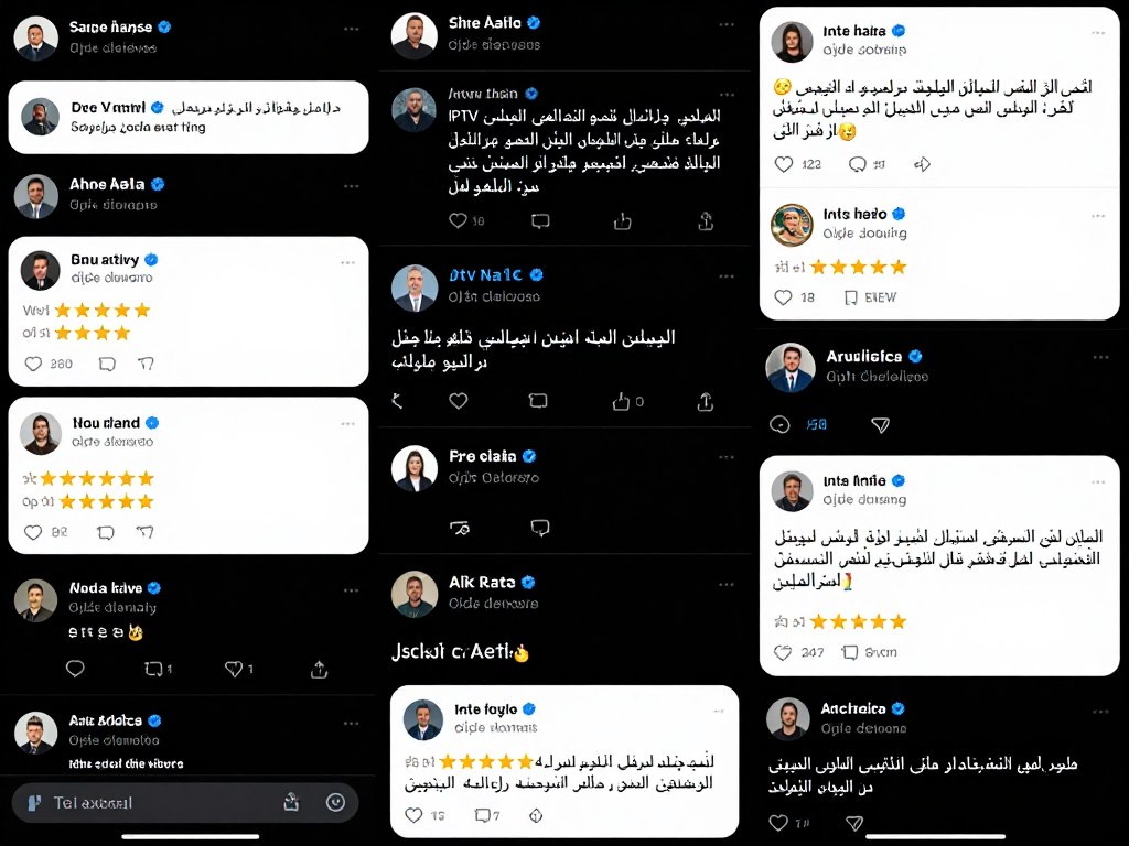 مراجعات المستخدمين لخدمات IPTV المختلفة على منصات التواصل الاجتماعي