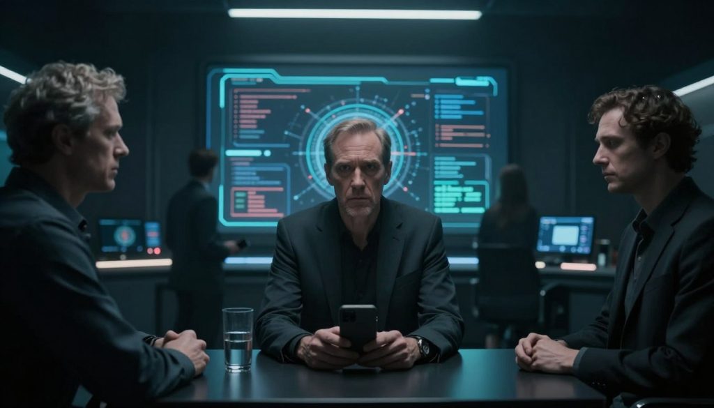 مشهد من الموسم الثامن من مسلسل المرآة السوداء ضمن أفضل عشر مسلسلات على نتفلكس في 2025