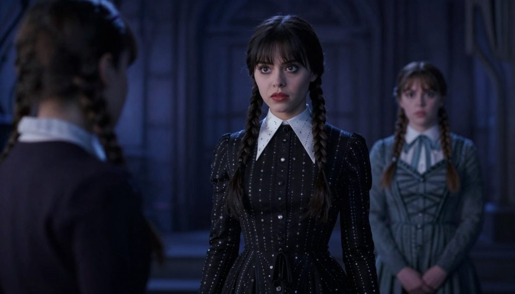 مشهد من الموسم الثاني من مسلسل ويدنسداي ضمن أفضل عشر مسلسلات على نتفلكس في 2025