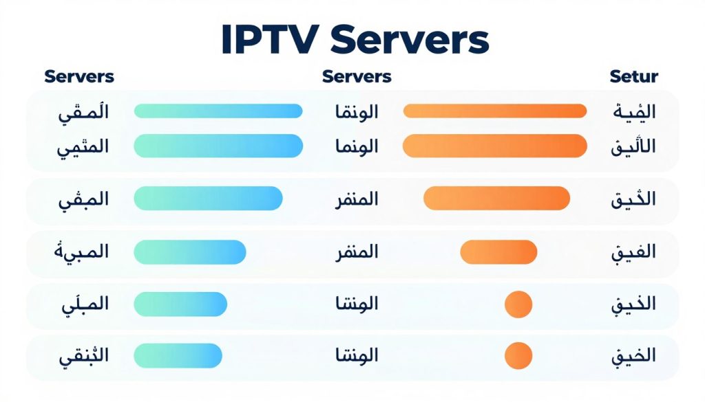 مقارنة بين سيرفرات IPTV المختلفة وتأثيرها على جودة البث