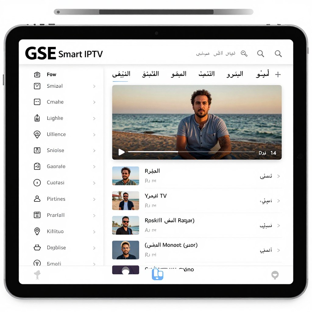 واجهة تطبيق GSE Smart IPTV للأجهزة المتعددة