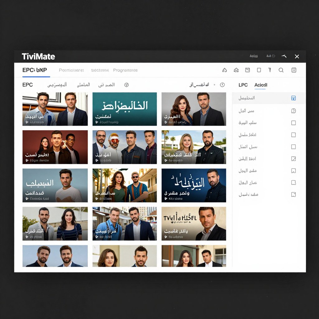واجهة تطبيق TiviMate المتميزة لمشاهدة IPTV