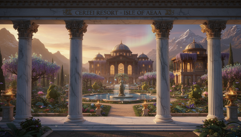 تصميم منتجع سيرسي في مسلسل Percy Jackson and the Olympians